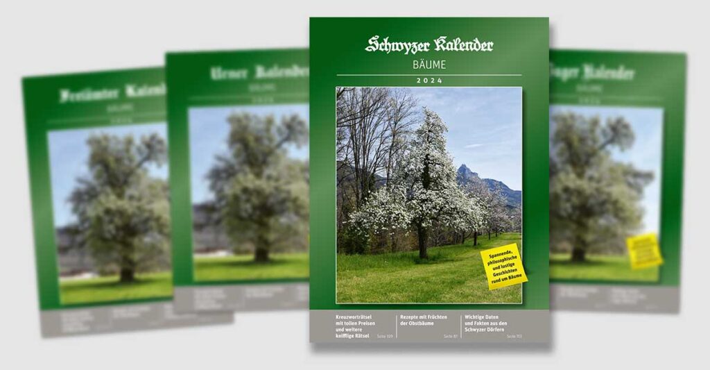 Titelseiten Schwyzer, Zuger, Urner, Freiamt-Kalender